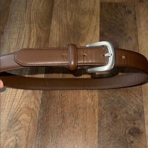 Janie and Jack Brown Leather Kids Belt Size 4-5
